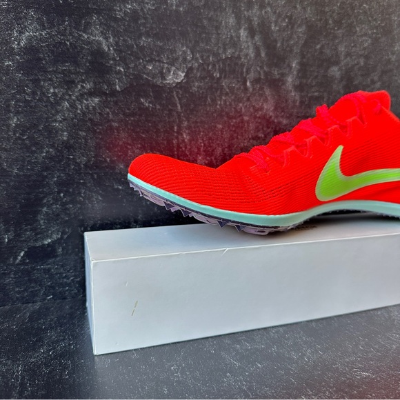 NIKE ZOOM MAMBA 6 RED ORANGE VOLT MENS TRACK AND FIELD DISTANCE SPIKES SIZE 10.5 main image 5